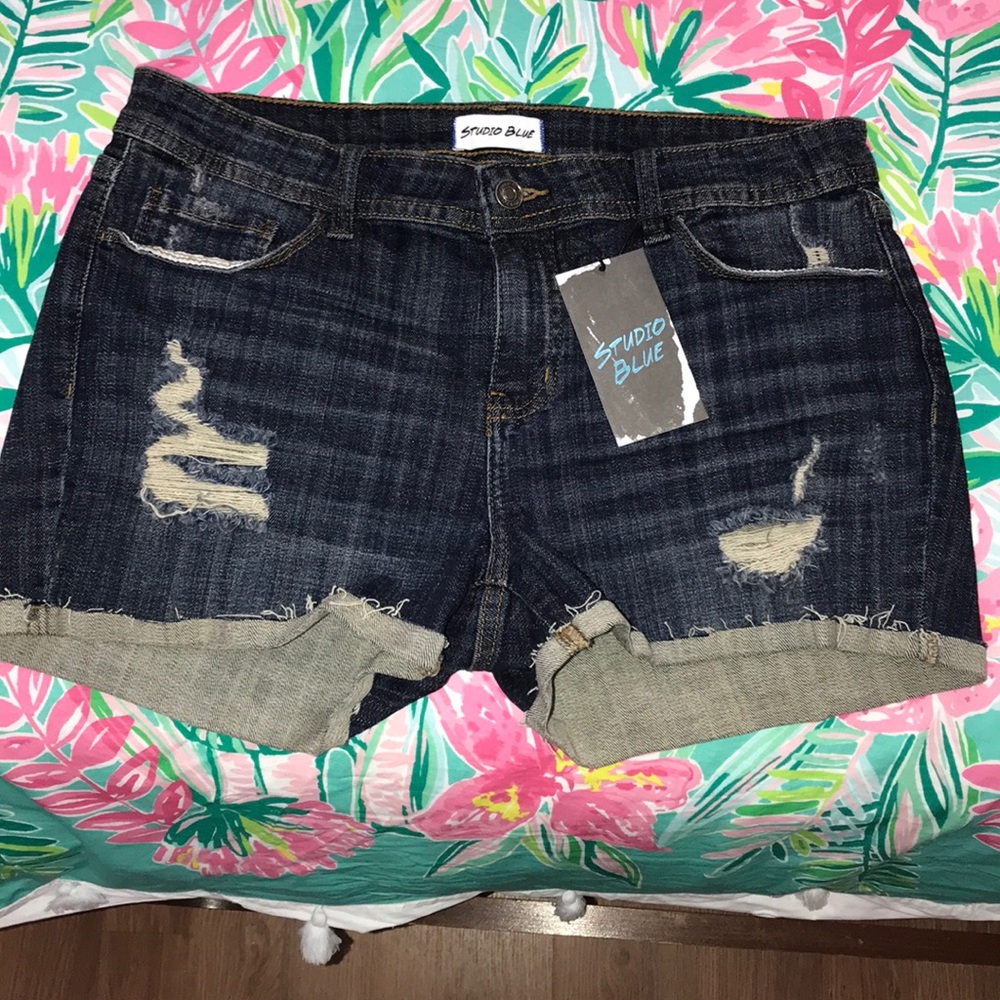 Studio Blue Kadence distressed denim shorts